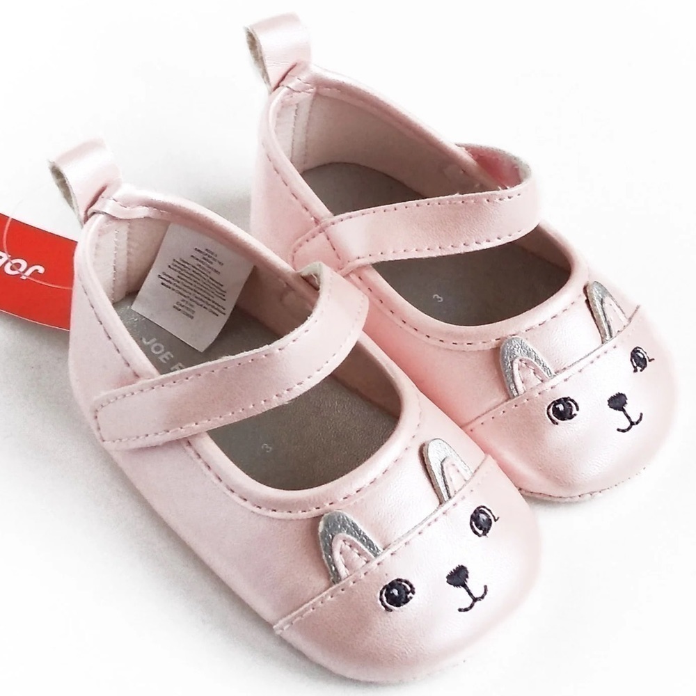 PINK Bunny Baby Shoes size 3
